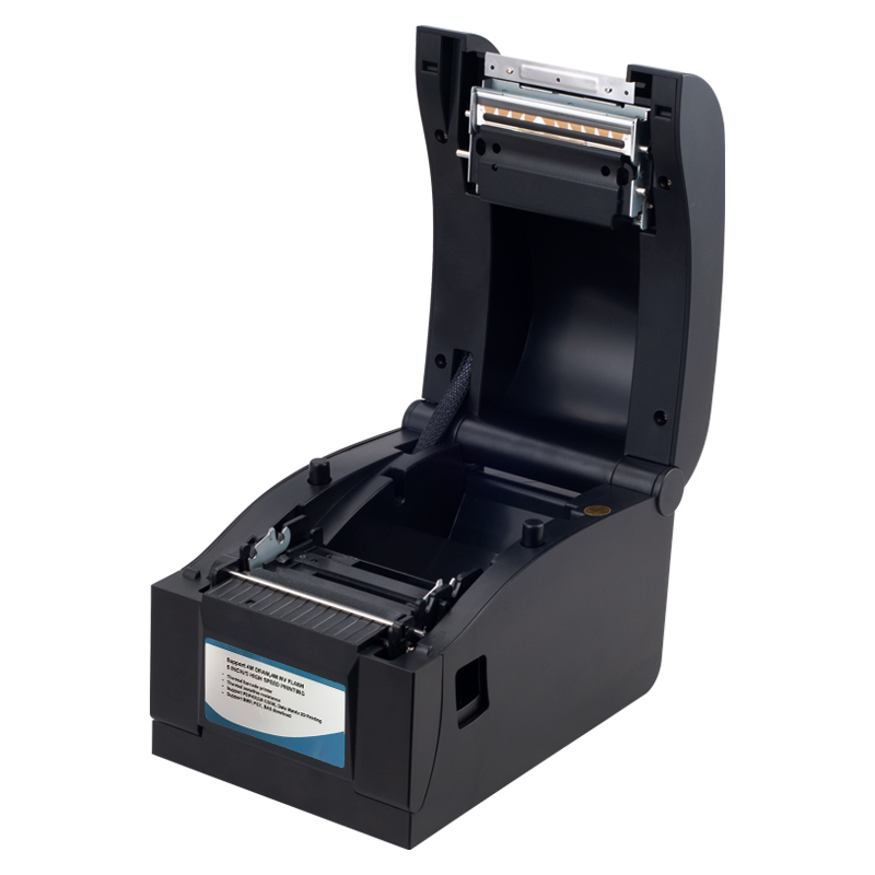 The AXP-350BM Thermal Label Printer offers high-speed printing at 152mm/s with a 203 dpi print resolution and a maximum printing width of 80mm. It comes with USB, Serial, and Ethernet interfaces, features easy paper loading with an adjustable paper guide, automatic paper detection, and the ability to automatically peel off label stickers from the backing paper.