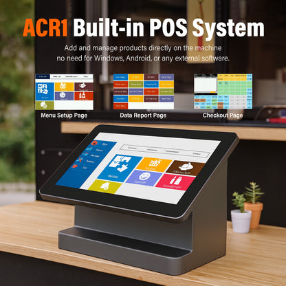 ASSUR Cash Register All-in-One POS System-11.6 inch Touch Screen, Customer Display, 58mm Receipt Printer POS Machine with Software, Electronic Cash Register for Small Business Retail Restaurant Store