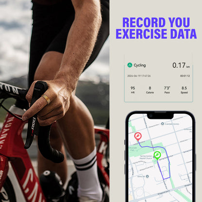 ASSUR Smart Ring Women Men - IP68 Waterproof Health Ring, Fitness Tracker Ring Compatible with Android and iPhone, Sleep Tracking, Step Counter & Camera Control (Rose Gold, 7)