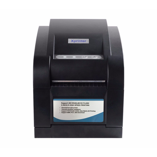 The AXP-350BM Thermal Label Printer offers high-speed printing at 152mm/s with a 203 dpi print resolution and a maximum printing width of 80mm. It comes with USB, Serial, and Ethernet interfaces, features easy paper loading with an adjustable paper guide, automatic paper detection, and the ability to automatically peel off label stickers from the backing paper.