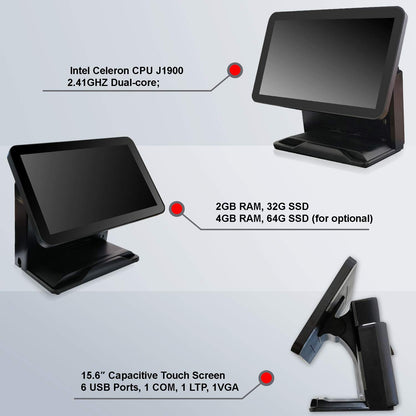 Best POS Monitor and Cash Register - Single Screen AW9 ASSUR POS System